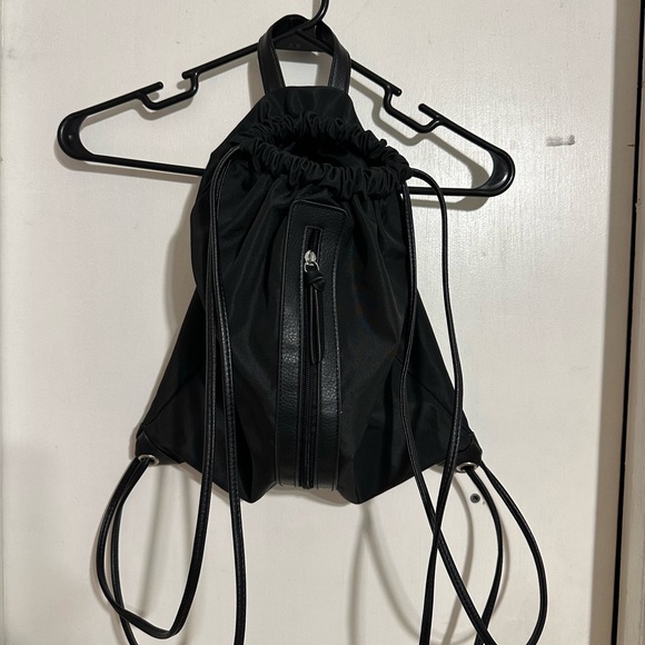 Black Drawstring Backpack Tote - Unbranded - Picture 5 of 5